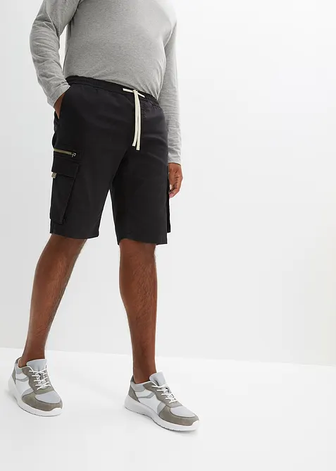 Bermuda elasticizzati con elastico in vita e tasche cargo, regular fit, bonprix