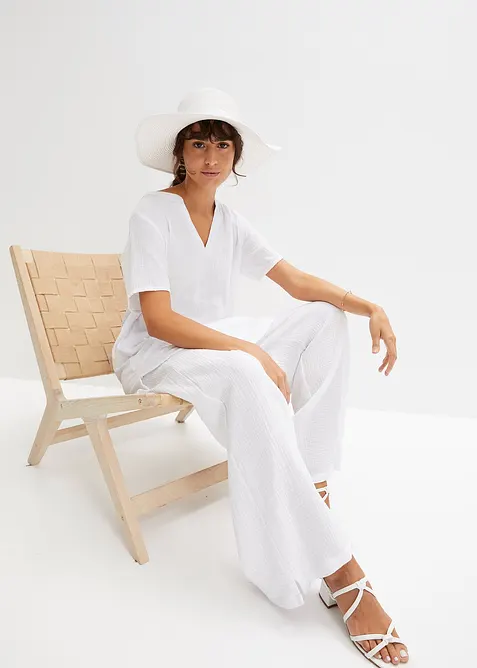 Tunica lunga in mussola di puro cotone, bonprix