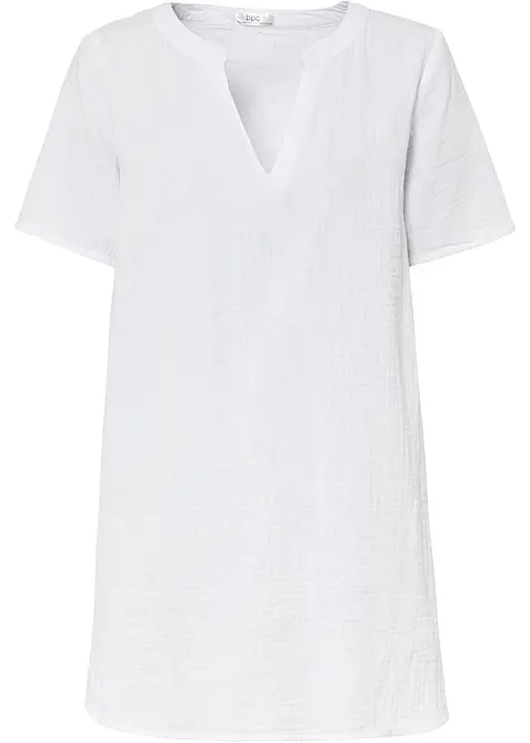Tunica lunga in mussola di puro cotone, bonprix