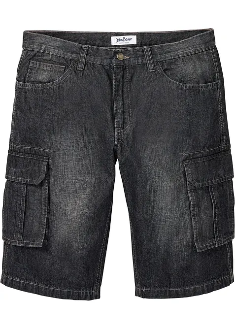 Bermuda cargo lunghi in jeans, relaxed fit, bonprix