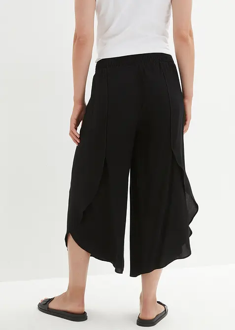 Pantaloni culotte al polpaccio in viscosa, bonprix