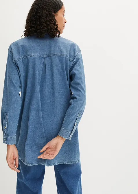 Camicia di jeans elasticizzata oversize, bonprix