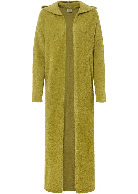 Maxi cardigan in filato piumato soffice, bonprix