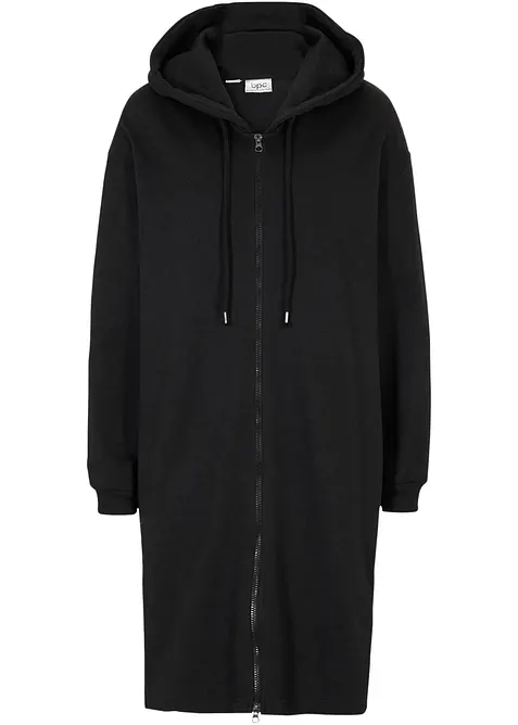 Felpa extra lunga con zip e spacchi laterali, bonprix