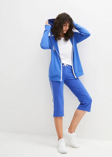 Pantaloni capri in cotone elasticizzato (pacco da 2), bonprix