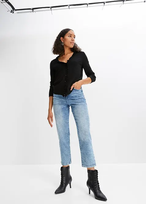 Cardigan in filato fine di misto viscosa fluente, bonprix