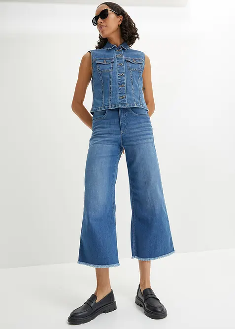 Jeans cropped wide fit, bonprix