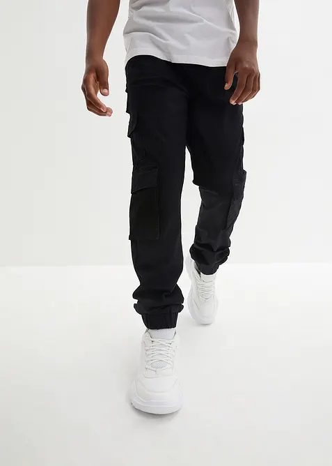 Pantaloni cargo elasticizzati con elastico in vita, regular fit, bonprix