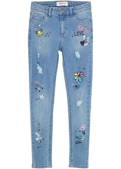 Jeans skinny, vita media, bonprix