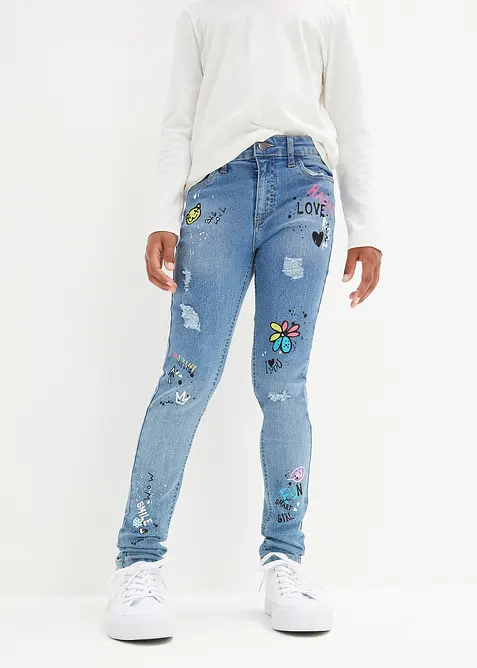 Jeans skinny, vita media, bonprix