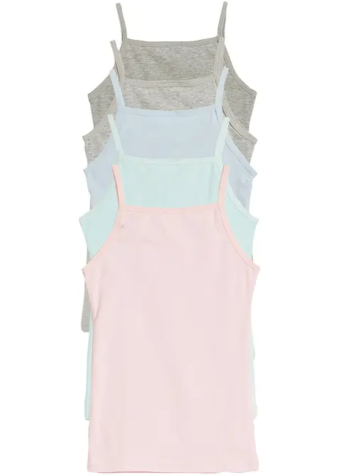 Canottiera con morbido cotone (pacco da 5), bonprix