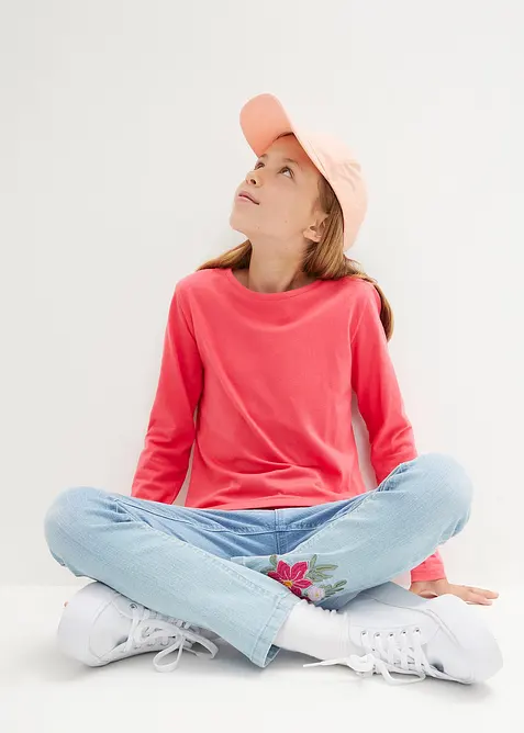 Maglia a maniche lunghe in puro cotone (pacco da 3), bonprix