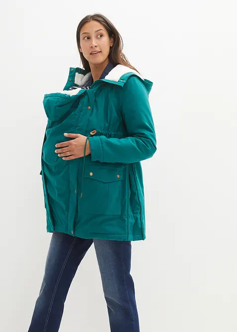 Cappotto prémaman imbottito 3 in 1 di media pesantezza con inserto babywearing, bonprix