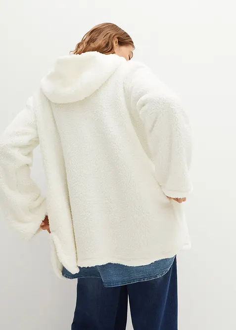 Giacca in pile teddy con spacchi laterali, bonprix