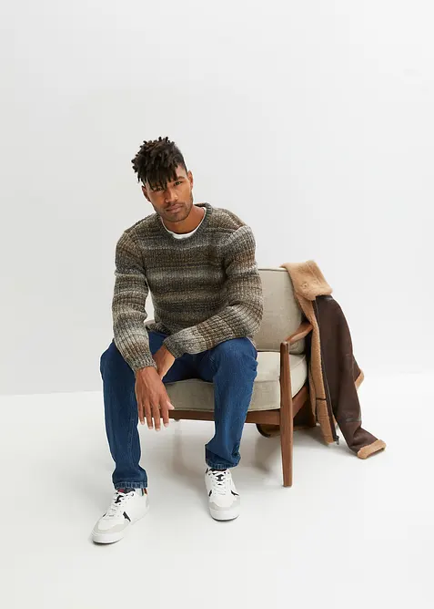 Giacca in similpelle con fodera teddy, bonprix