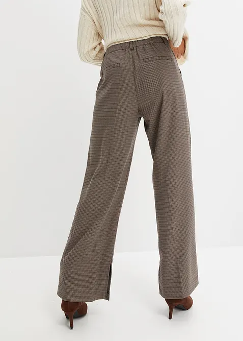Pantaloni con pinces a quadri e catenina staccabile, bonprix