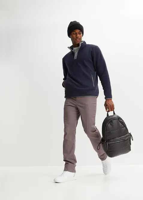 Pile con bottoni, tasche pratiche e bei dettagli a contrasto, bonprix