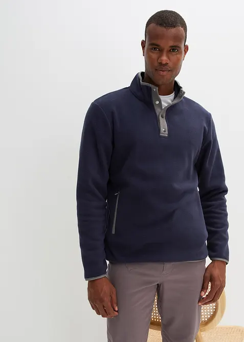 Pile con bottoni, tasche pratiche e bei dettagli a contrasto, bonprix