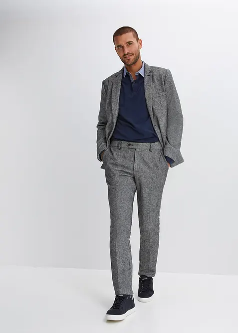 Polo a maniche lunghe in piquet di puro cotone, bonprix