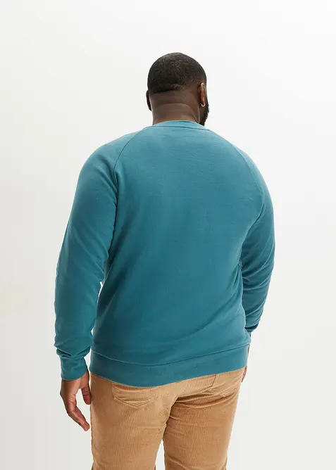 Felpa con poliestere riciclato e maniche a raglan, bonprix