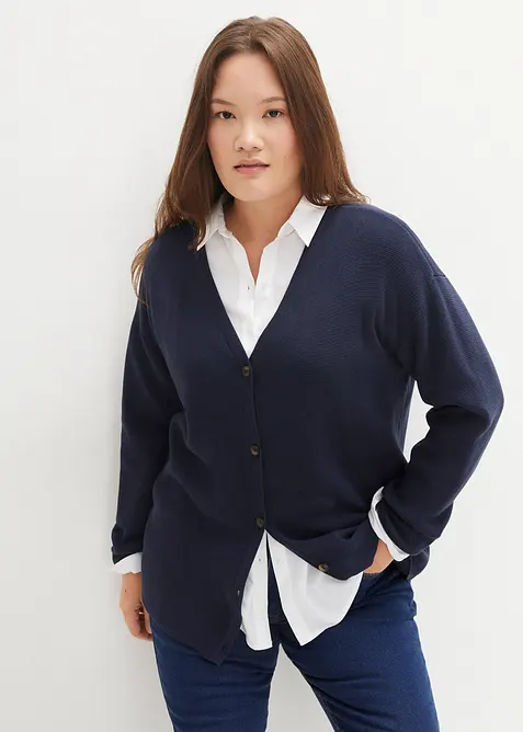 Cardigan a coste Milano, bonprix