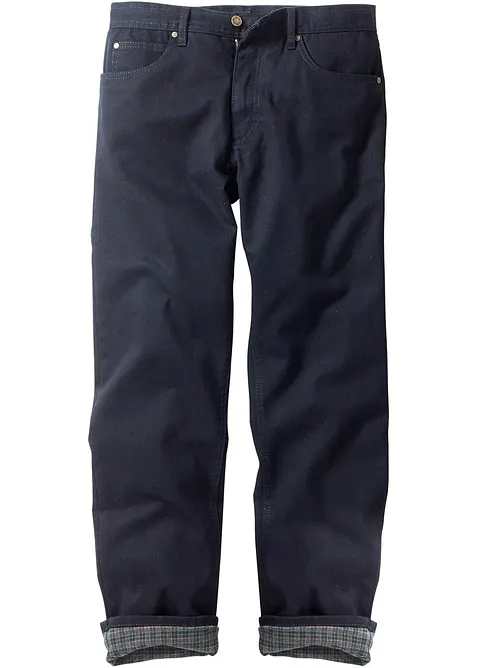 Jeans termici classic fit foderati in morbida flanella, straight, bonprix