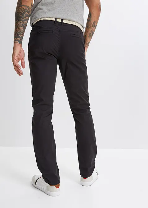 Pantaloni chino comodi in vita con cintura regular fit, straight, bonprix