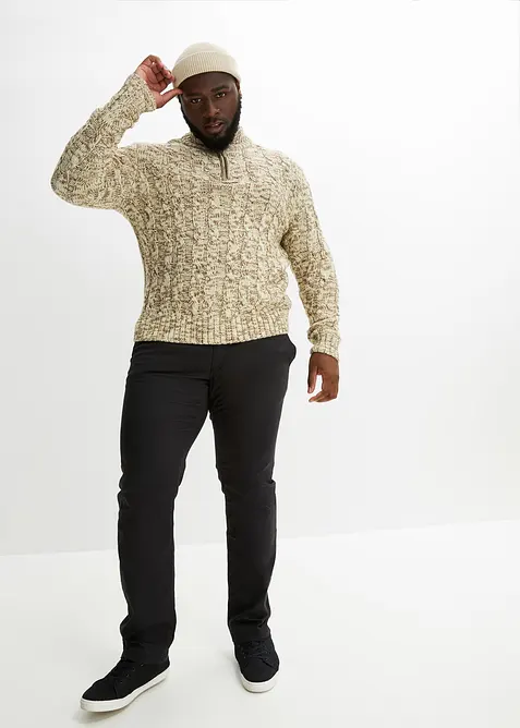 Pantaloni chino comodi in vita con cintura regular fit, straight, bonprix