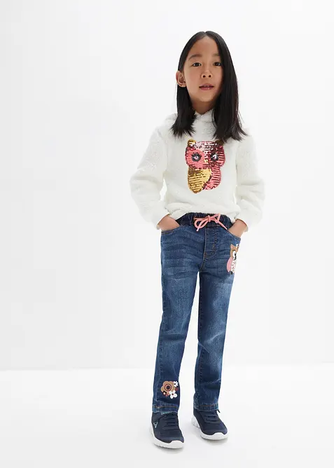 Jeans termici, a vita media, bonprix