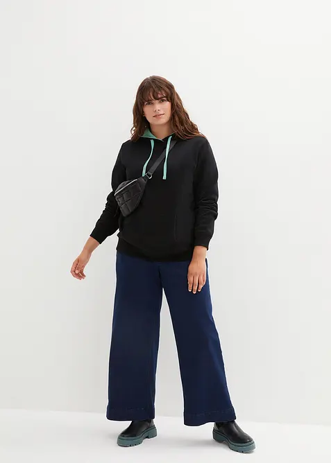 Felpa con cappuccio in puro cotone biologico, bonprix