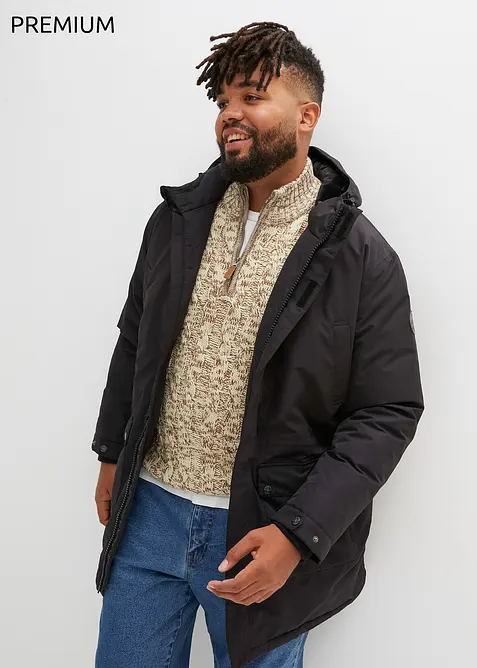 Parka invernale tecnico e impermeabile con vere piume, bonprix