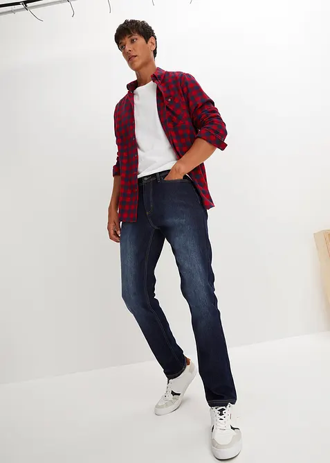 Jeans termici elasticizzati con interno caldo regular fit, straight, bonprix