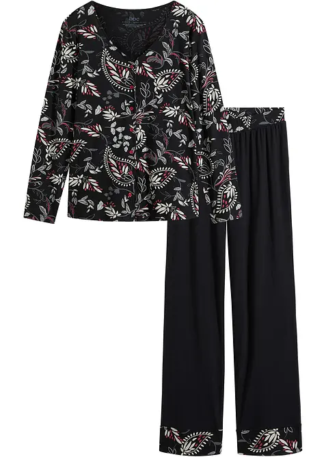 Pigiama in cotone biologico con bottoni, bonprix