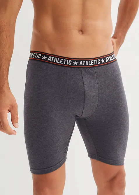 Boxer aderenti lunghi con cotone (pacco da 2), bonprix