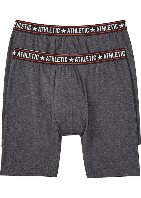 Boxer aderenti lunghi con cotone (pacco da 2), bonprix