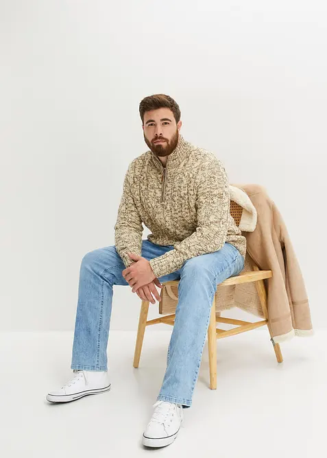 Jeans elasticizzati con taglio comfort regular fit, straight, bonprix