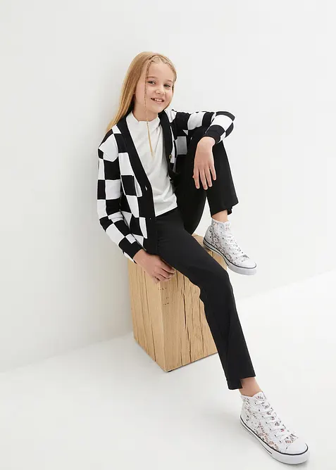 Pantaloni svasati  con spacchi in misto cotone biologico, bonprix