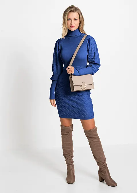 Abito in maglia a collo alto, bonprix