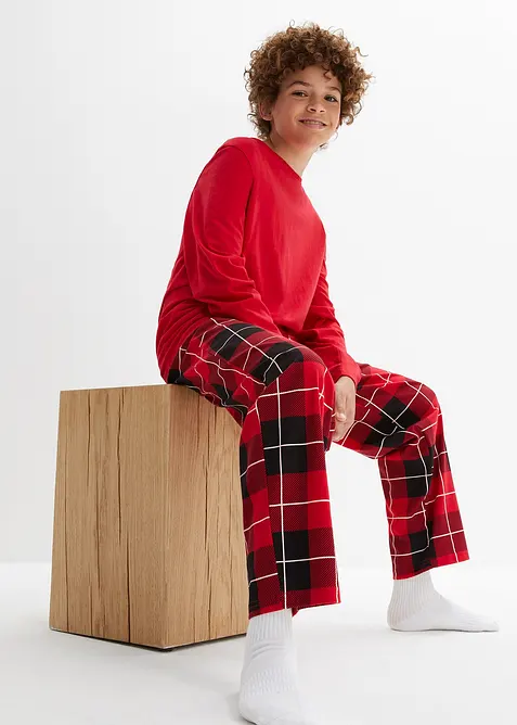 Pigiama in puro cotone biologico (set 3 pezzi), bonprix