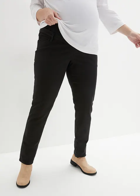 Pantaloni pr&eacute;maman elasticizzati, slim fit, bonprix