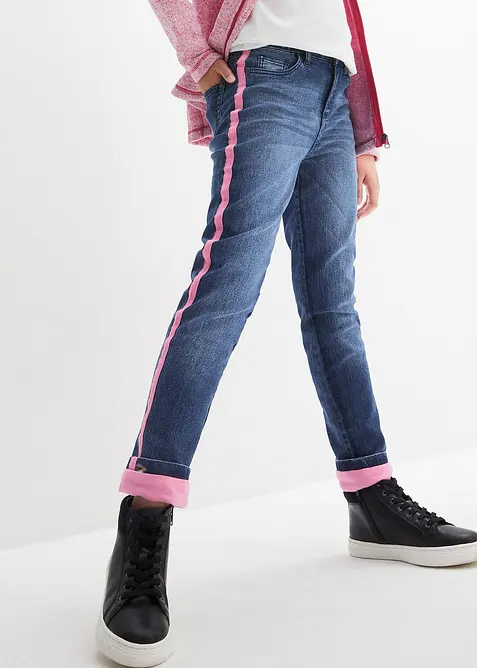 Jeans termici con fodera di jersey, vita media, bonprix