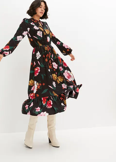 Abito midi in viscosa fluente, bonprix