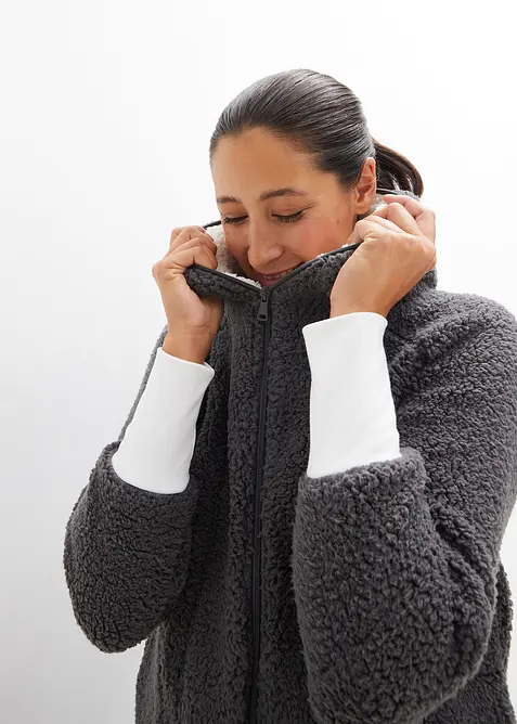 Giacca in pile teddy, bonprix