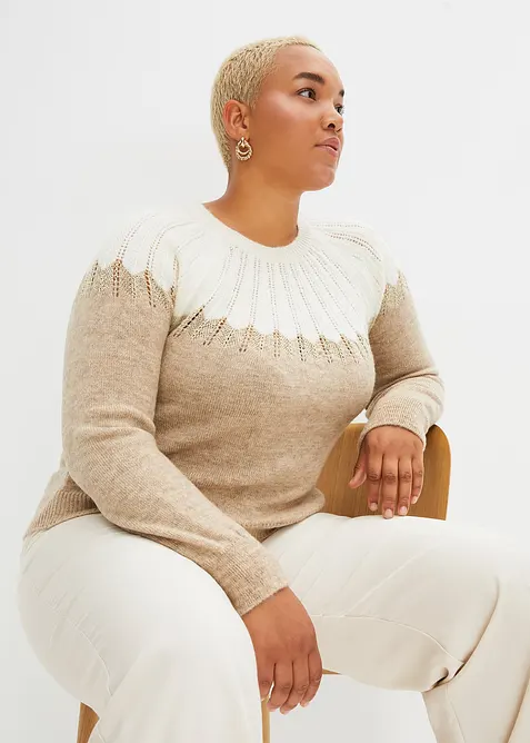 Maglione traforato, bonprix