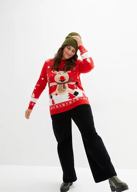 Maglione girocollo in filato fine, bonprix