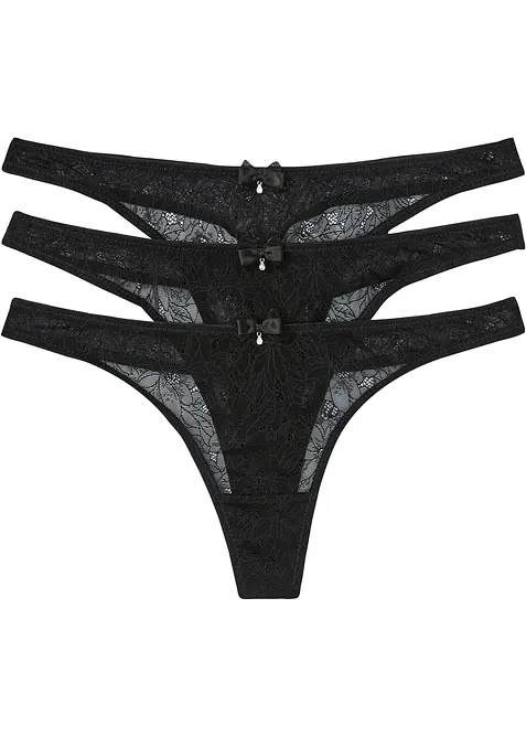 Perizoma in pizzo raffinato (pacco da 3), bonprix