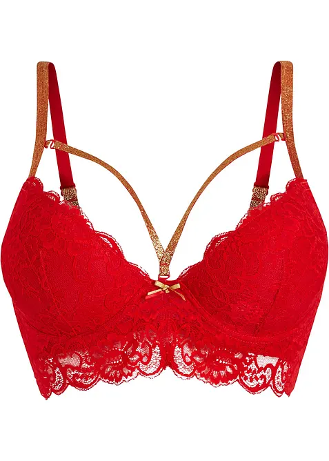 Reggiseno con coppe preformate e spalline glitterate rimovibili, bonprix