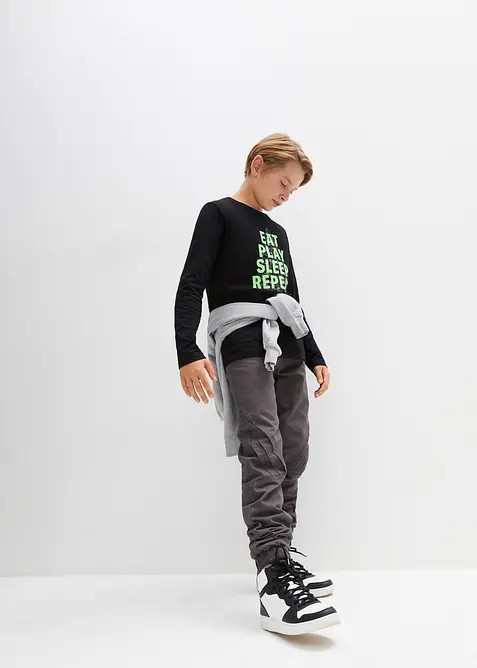 Jeans termici con elastico in vita e fodera in jersey, regular fit, bonprix