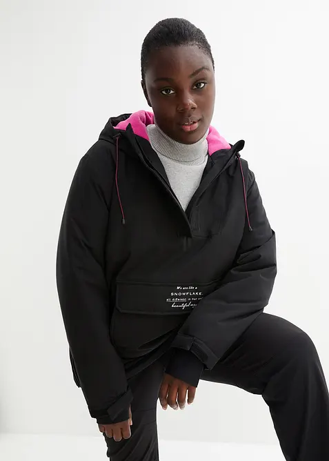 Giacca tecnica da sci da infilare con fodera in pile, impermeabile, bonprix