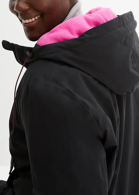 Giacca tecnica da sci da infilare con fodera in pile, impermeabile, bonprix